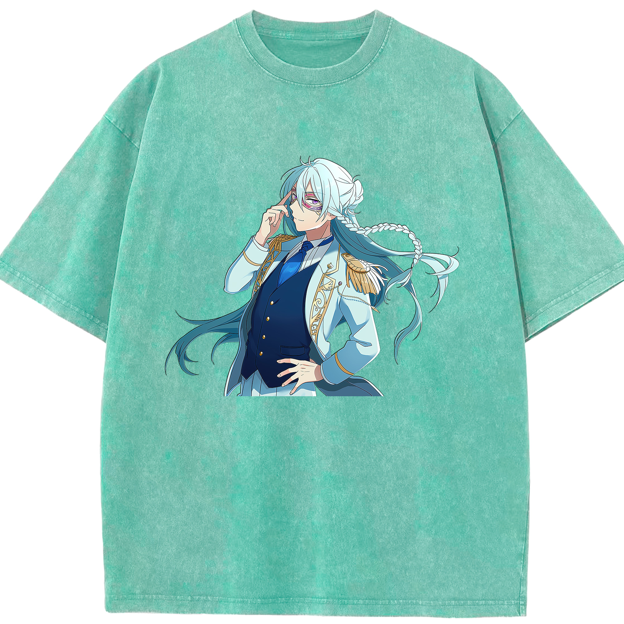 （画像用） あんさんぶるスターズ! Ensemble Stars 綿100% ヴィンテージ風 半袖Tシャツ（フロントプリント）